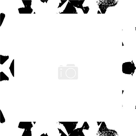 Illustration for Dark grunge geometric pattern in frame style - Royalty Free Image