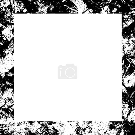 Illustration for Dark grunge geometric pattern in frame style - Royalty Free Image