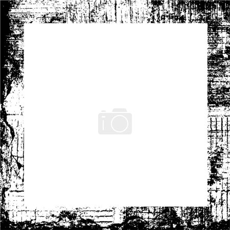 Ilustración de Black and white grunge frame background texture - Imagen libre de derechos