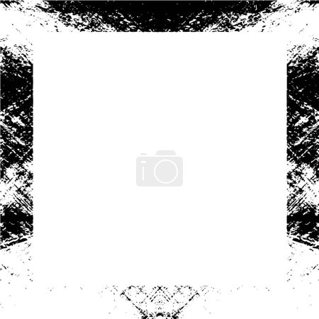 Illustration for Black grunge frame on white background - Royalty Free Image