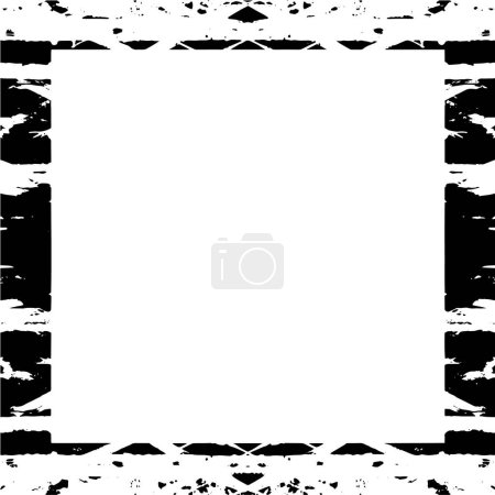 Ilustración de Marco viejo con textura vintage grunge, patrón retro, marco con espacio vacío para la imagen, texto. - Imagen libre de derechos