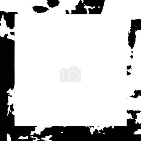 Illustration for Old frame with grunge vintage texture, retro pattern, frame with empty space for image, text. - Royalty Free Image