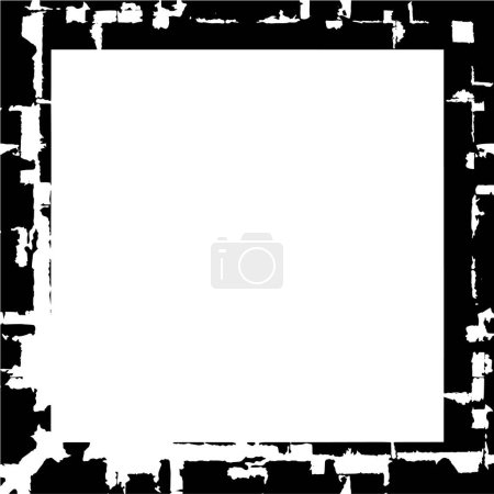 Ilustración de Marco viejo con textura vintage grunge, patrón retro, marco con espacio vacío para la imagen, texto. - Imagen libre de derechos