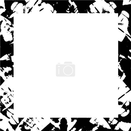 Illustration for White background with grunge black frame for design - Royalty Free Image