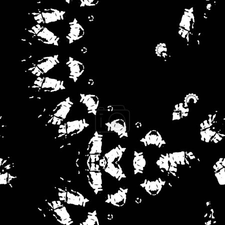 Illustration for Black and white decorative background. abstract surface design. - Royalty Free Image