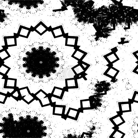 Ilustración de Fondo abstracto, textura monocromática. decorativo blanco y negro - Imagen libre de derechos