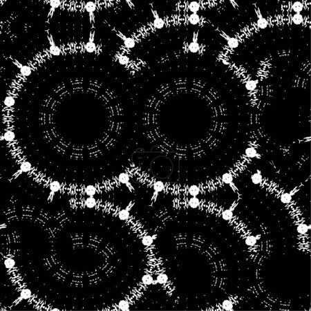 Illustration for Seamless texture with abstract hand drawn black and white pattern. - Royalty Free Image