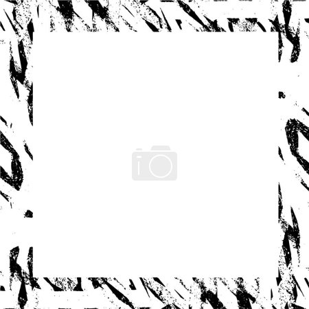 Ilustración de Marco grunge negro sobre fondo blanco - Imagen libre de derechos
