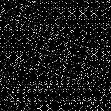 Ilustración de Patrón negro sin costuras con elementos abstractos - Imagen libre de derechos
