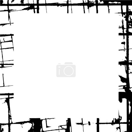 Illustration for Frame with ink spots. grunge texture - Royalty Free Image