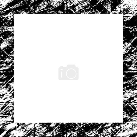 Ilustración de Abstract square frame background, grunge texture, vector illustration - Imagen libre de derechos