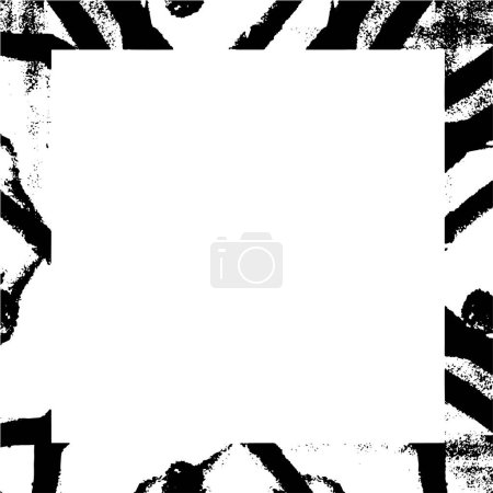 Téléchargez les illustrations : Noir et blanc monochrome vieux cadre vintage grunge altérée - en licence libre de droit