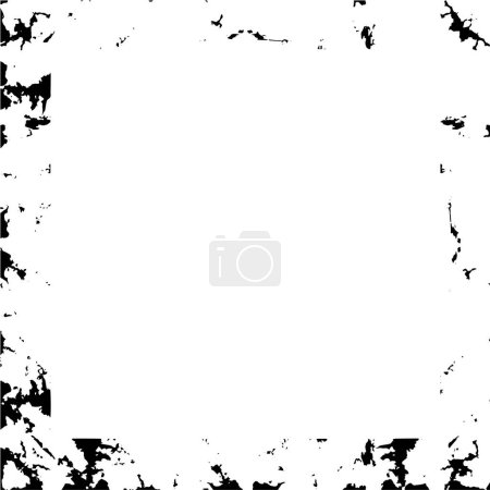 Ilustración de Blanco y negro monocromo viejo grunge marco envejecido vintage - Imagen libre de derechos
