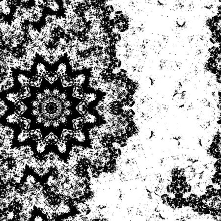Illustration for Abstract black and white textured background. monochrome texture. - Royalty Free Image