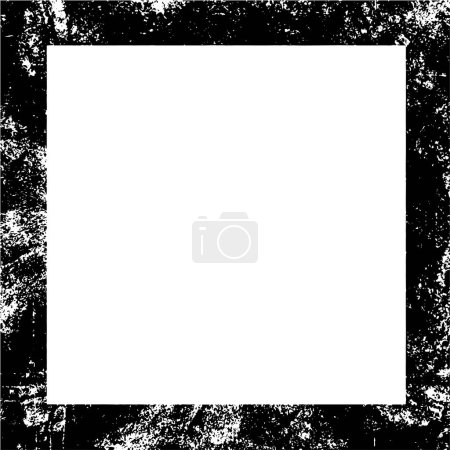 Ilustración de Blanco y negro monocromo viejo grunge marco envejecido vintage - Imagen libre de derechos