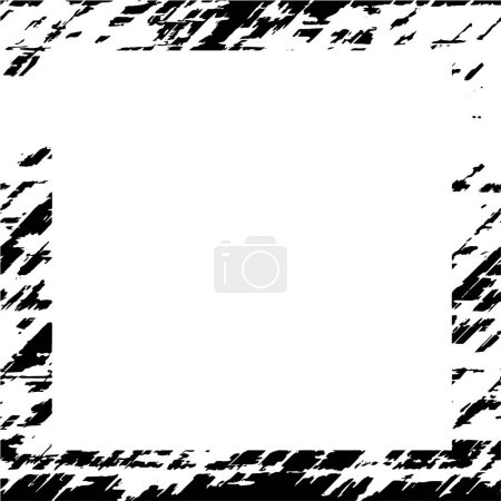 Téléchargez les illustrations : Cadre monochrome, fond abstrait noir et blanc. illustration vectorielle - en licence libre de droit