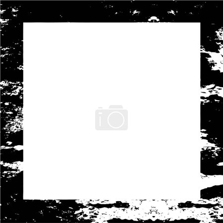 Photo for Black and white grunge frame background, vector illustration - Royalty Free Image