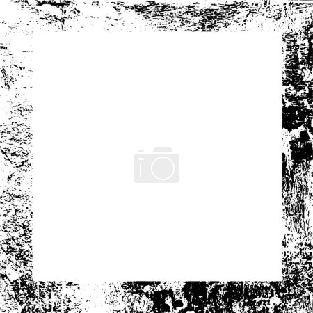 Photo for Rough black and white frame. Grunge background. Abstract textured effect. Vector Illustration. - Royalty Free Image