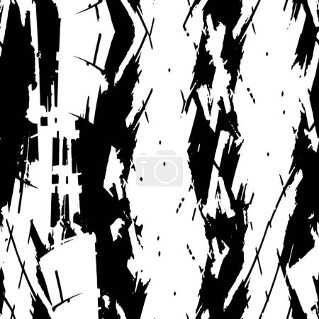 Téléchargez les illustrations : Fond grunge abstrait en noir et blanc - en licence libre de droit