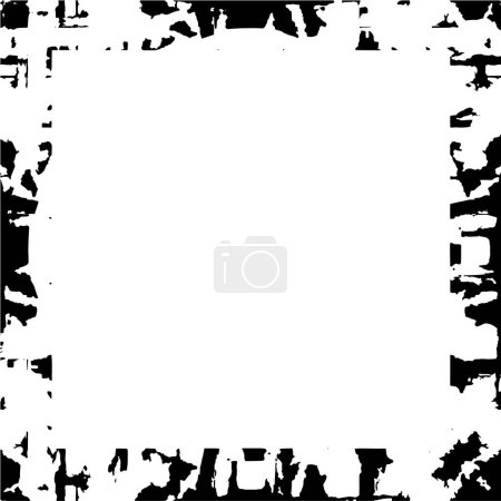 Illustration for Monochrome frame, abstract black and white background. vector illustration - Royalty Free Image