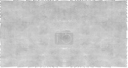 Ilustración de Fondo abstracto en blanco y negro con patrón punteado, ilustración vectorial - Imagen libre de derechos