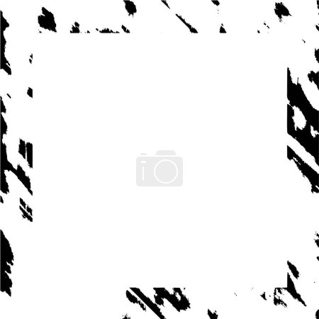 Ilustración de Marco monocromo, fondo abstracto en blanco y negro. ilustración vectorial - Imagen libre de derechos