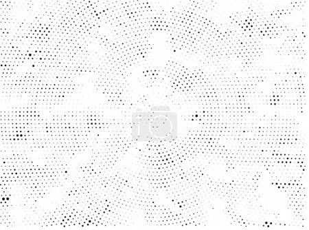 Ilustración de Fondo punteado abstracto en blanco y negro, ilustración vectorial - Imagen libre de derechos