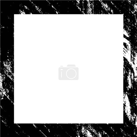 Illustration for Black grunge frame on white background - Royalty Free Image