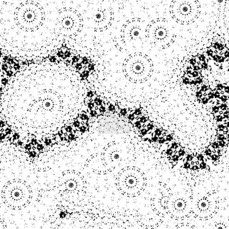Illustration for Seamless black and white pattern with circles. abstract background for your design - Royalty Free Image