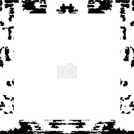 Illustration for Grunge black and white urban vector texture template. dark messy dust overlay distress background. easy to create abstract dotted, scratched, vintage effect with noise - Royalty Free Image