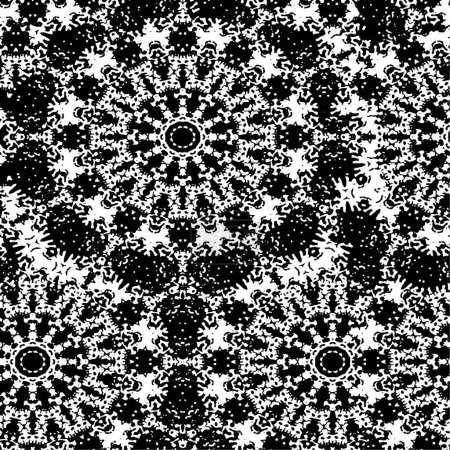 Illustration for Vector black and white seamless pattern - Royalty Free Image