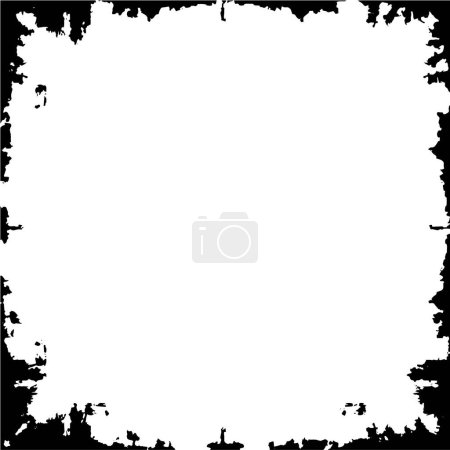 Ilustración de Monocromo blanco y negro viejo marco grunge - Imagen libre de derechos