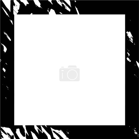 Ilustración de Marco abstracto en blanco y negro, ilustración vectorial - Imagen libre de derechos