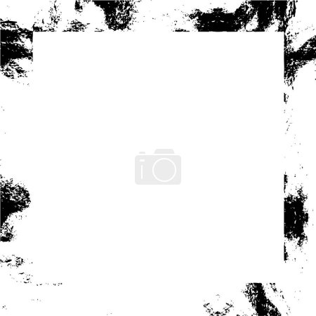 Ilustración de Monocromo blanco y negro viejo marco grunge - Imagen libre de derechos