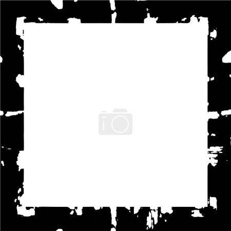 Illustration for Abstract black and white rough frame , vector illustration - Royalty Free Image