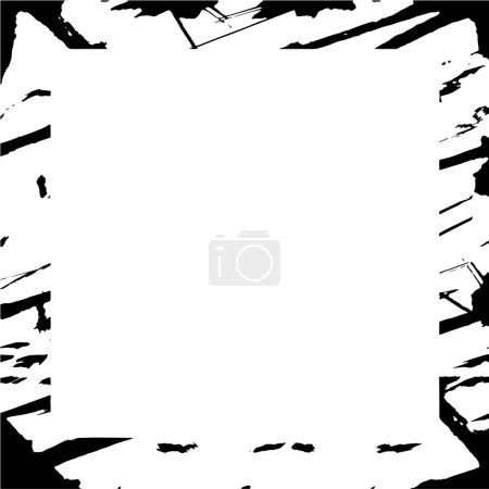 Illustration for Abstract black and white rough frame , vector illustration - Royalty Free Image