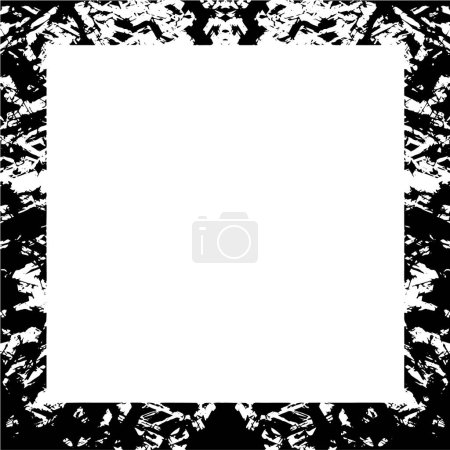 Illustration for Grunge frame and border. Black and white grunge. Distress overlay texture. Dust and rough dirty wall background. Distress illustration simply place over object to create grunge effect - Royalty Free Image