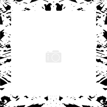 Ilustración de Marco grunge y frontera. Grunge blanco y negro. Textura de superposición de angustia. Polvo y fondo de pared sucio áspero. Ilustración de angustia simplemente coloque sobre el objeto para crear efecto grunge - Imagen libre de derechos