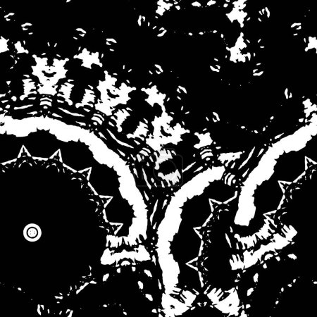 Ilustración de Fondo monocromo abstracto. Ilustración vectorial en blanco y negro, patrón geométrico - Imagen libre de derechos