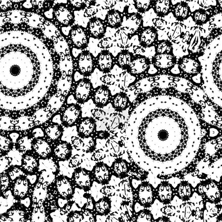 Illustration for Abstract black and white pattern. monochrome image. - Royalty Free Image