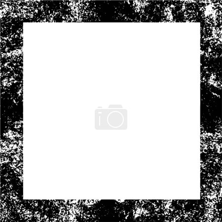Ilustración de Marco grunge. Plantilla de fondo blanco y negro. - Imagen libre de derechos