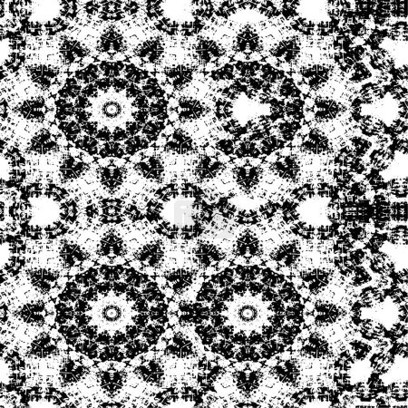 Illustration for Vector seamless black and white pattern. modern geometric abstract pattern - Royalty Free Image