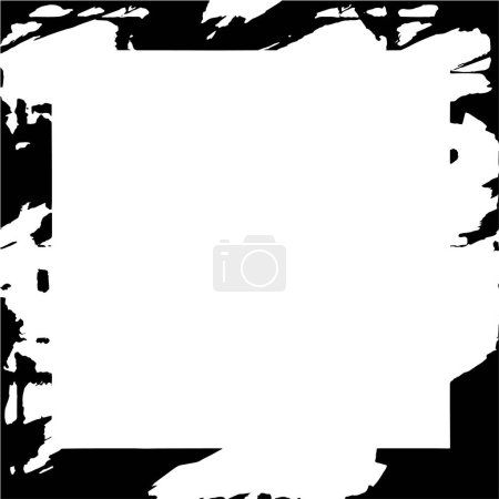 Téléchargez les illustrations : Cadre monochrome noir et blanc altéré - en licence libre de droit