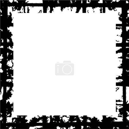 Photo for Grunge black and white border illustration. Monochrome background - Royalty Free Image