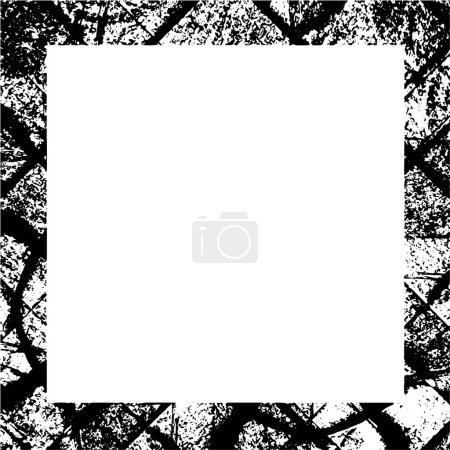 Ilustración de Diseño abstracto grunge marco negro, fondo blanco - Imagen libre de derechos