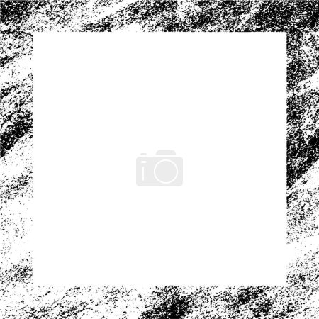 Ilustración de Marco abstracto. textura monocromática. blanco y negro - Imagen libre de derechos