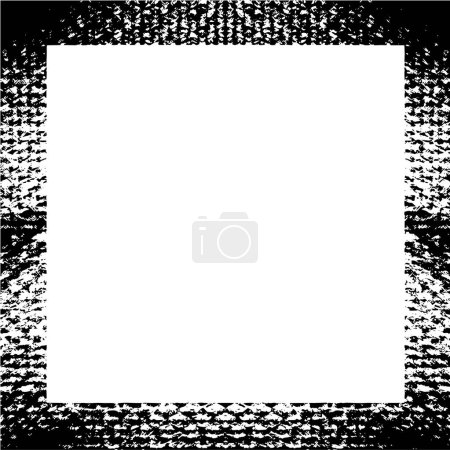 Téléchargez les illustrations : Cadre abstrait. texture monochrome. noir et blanc - en licence libre de droit