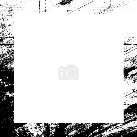 Téléchargez les illustrations : Cadre abstrait. texture monochrome. noir et blanc - en licence libre de droit