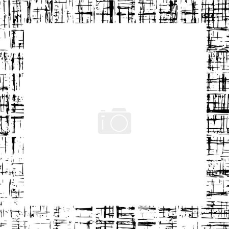 Ilustración de Marco negro abstracto sobre fondo blanco, espacio para texto - Imagen libre de derechos