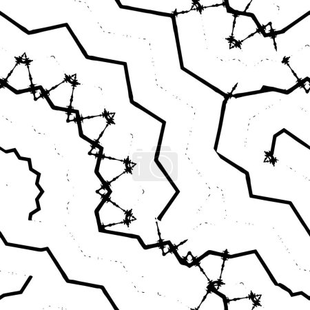 Ilustración de Patrón geométrico sin costura en blanco y negro. - Imagen libre de derechos